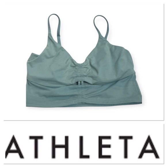 Athleta blue swimsuit top size 34 B/C - Picture 1 of 12